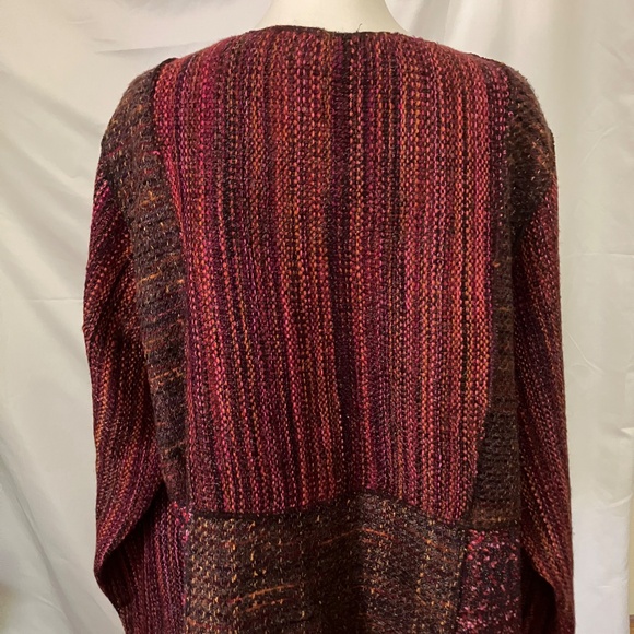 COLDWATER GREEK Multicolor Scoop Neck Single Button Front Blazer - Picture 3 of 5